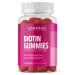 Biotin Gummies Hair Skin Nails Vitamins for Women | Ultimate Hair Growth Supplement with 5000mcg | 90 Count Strawberry Flavored Hair Vitamins for Faster Hair Growth | Gluten Free Vegan Beauty Gummies