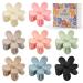 8PCS Flower Claw Clips, Hair Claw Clips for Thick Hair, Matte Non Slip Hair Clips Strong Hold for Women Girls, Large Cute Hair Clip for Thin Hair, Big Hair Jaw Clips Hair Accessories, Aesthetic Color