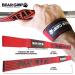 Premium Bear Grip Straps - Heavy Duty Neoprene Weight Leverage with Gel Handle - Extra Long Pink - Ideal for Weightlifting & Fitness - Buy Online on GoSupps.com