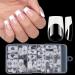 FEIlei Stylish Press on Nails Medium Square Fake Nails Summer False Nail Christmas Gift for Women and Girls Black - Buy Online on GoSupps.com