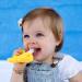 Baby Banana Yellow Infant Toothbrush | Made in USA | Teether for Oral Hygiene | Easy-to-Hold for Babies & Toddlers - Buy Online on GoSupps.com