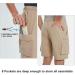 BALEAF Men's Cargo Hiking Shorts - Quick Dry Stretchy Outdoor Shorts - XX-Large Khaki - Buy Online on GoSupps.com