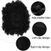 X-Large Afro Puff Kinky Curly Drawstring Ponytail Bun Synthetic Hair - African American Updo Extension | 2 Clips, 1B# Color (120g) - Buy Online on GoSupps.com