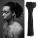 No lifting 10 strands 20 cm natural black real hair Dreadlock-Extensions Locs faux hip-hop reggae dreadlocks permanent dreadlocks extensions for women and men