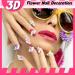 50 Pcs 3D Acrylic Fourth of July Star Nail Charms with Pearl Beads - White Flower Style - Buy Online on GoSupps.com