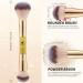 Ducare Double-Sided Kabuki Makeup Brush - Synthetic Hair Foundation & Rouge Powder Brush for Cream & Powder - International Shipping Available - Buy Online on GoSupps.com
