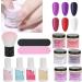 Dip Powder Nail Kit Starter 8Pcs Nail Art Powder Top Base Coat Gel Dusting Brush Manicure Tool Set DIY Salon Nail Art Manicure(K1213) - Buy Online on GoSupps.com