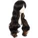 MapofBeauty 28 Charming Women Side Bangs Long Curly Synthetic Wig - Black Mixed Brown - Buy Online on GoSupps.com