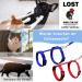 Soft Cat Crockery Dishes & Adjustable Leash Set for Kittens Puppies and Rabbits - Red & Blue - International Shipping Available - Buy Online on GoSupps.com