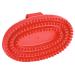 Kerbl rubber curry comb oval hard rubber red