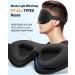 INNELO 3D Contoured Cup Sleep Mask for Women and Men - Light Blocking Eye Mask - Soft Eye Shade Cover for Sleeping, Travel, Yoga - Black - Buy Online on GoSupps.com