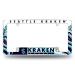 Rico Industries NHL All Over Chrome Frame 12" x 6" Chrome All Over Automotive License Plate Frame for Car/Truck/SUV Seattle Kraken Primary
