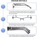 CRGATV 3-Pack Women's Blue Light Blocking Reading Glasses | Anti UV/Glare, Metal Half Frame Computer Readers (+2.5 Magnification) - Black Blue Red - Buy Online on GoSupps.com