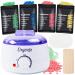 Waxing Kit for Women Men, Wax Warmer Hair Removal Kit with 4 Packs Hard Wax Beans, Painless Wax Melt Warmer with 10 Wax Applicator Sticks, At Home Waxing Kit for Sensitive Skin, Eyebrow, Armpit, Bikini, Brazilian All-white