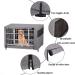 Durable Double Door Dog Crate Cover - Ventilated Polyester Cloth Cover for Wire Crates - XS 25 Grey - Buy Online on GoSupps.com