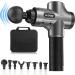 Massage gun massage gun with 8 massage heads and 30 adjustable speeds deep fabric massage device Wireless massager muscle massage device electrical gray