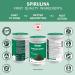 Certified Organic Fresh Spirulina Extra Powder 300g - Improved with Bioavailable Chlorophyll Added - Unflavoured - Clean Source - 3rd party tested - Measuring Spoon Inside - Made in Canada - Buy Online on GoSupps.com