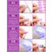 Kalolary 32PCS Cured Gel Nail Polish Strips Adhesive Full Wrap Gel Nail Art Sticker Waterproof Gel Nail Wrap Stickers with Nail File and Stick(UV/LED Lamp Required) (Purple) - Buy Online on GoSupps.com