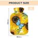 Mnsruu Hot Water Bottle with Soft Cover - Sunflower Butterfly Design Perfect Christmas Gift for Women & Kids 2L International Shipping - Buy Online on GoSupps.com