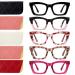 Oprah Style Reading Glasses for Women Men Blue Light Blocking 5 Pack Square Fashion Readers with Spring Hinge Computer Eyeglasses(1.50x) A01-multicolor 1.5 x