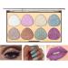 Eyeshadow Palette - 8 Colors Shimmer Eye Shadow Eye Shadow Powder Makeup Pallet Highly Pigmented Ultra Shimmer Fovolat M1 - Buy Online on GoSupps.com