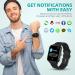 44mm Fitness Tracker Smart Watch | 24 Sports Modes | 5ATM Waterproof | Sleep Monitor | Step Calorie Counter | 1.7 HD Touchscreen | for Men Women | iPhone Android Compatible - Black - Buy Online on GoSupps.com