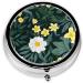 Hawaiian Printed Mini Round Pill Box | 3 Compartment Travel Organizer | Portable Pill Case for Home & Office Use - Buy Online on GoSupps.com