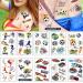 Temporary Tattoo  100pcs Fake Tattoos Designs  Waterproof Body Art Stickers  Fan Games Event Tattoo Decorations  Party Favors School Reward Prizes Supplies for Boys Girls Women Men 10 Sheets Soccer