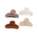 Toderoy 4PCS Faux Fur Claw Clip for Winter  5.5 Inches Large Fuzzy Hair Claw for Thick Thin Hair  Long Fur Hair Clips Leopard Grasp Clip for Women Girls