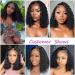 Curly Bob Human Hair Wig 10 Middle Part 13x4 Lace Front 150% Density - Pre Plucked HD Transparent Lace Frontal Wig for Black Women - Buy Online on GoSupps.com