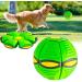 Yeahboom pet toys frisbee ball flying saucer ball toy for dogs flying ball for dogs pet toy frisbee ball dog flying ball premium dog ball green - no light