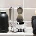 Favali Razor Set - 4 in 1 Stainless Steel Shaving Brush Holder & Wet Razor for Men | Ash Handle Compatible with Mach 3 - Buy Online on GoSupps.com