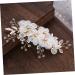 MAGICLULU Hair Side Combs Bridal Headpiece Metal Hair Barrettes Wedding Headwear Pearl Hair Comb Hair Combs Barrette Hair Accessories Tiara Wedding Hair Comb Gauze Dress Bride - Buy Online on GoSupps.com
