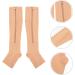 Faruta Knee-High Toe Socks - Support Stockings with Zipper for Walking & Running | Relief for Varicose Veins | Size L/XL Skin Color - Buy Online on GoSupps.com
