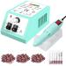 Electrical nail cutter electric nail file Set 20 000 rpm manicure pedicure electrically for nail studio Personal DIY manicure green