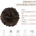 FESHFEN Messy Bun Hair Piece Scrunchie | Synthetic Wavy Curly Chignon Ponytail Extension | Updo Hairpiece for Women, Girls, Kids | 1PCS Warm Brunette 55g - Buy Online on GoSupps.com