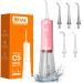 Water Flosser for Teeth Cordless Bitvae Water Flossers 3 Modes & 5 Intensities Oral Irrigator with 6 Jet Tips Dental Flosser Water Jet Waterproof Available in Shower USB Rechargeable Pink Millennial Pink