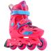 OLYMROLLA Adjustable Size Inline Skates for Boys Girls Youth Beginner Outdoor Roller Blades PP Hard Shell Fun in-line Skating w/ Elastic 82A PU Wheels, ABEC-7 Bearings, Unisex Medium (US2-4.5 EU33-36) Pink