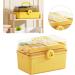Large Capacity Shockproof Medicine Storage Box - 3 Layers Portable & Waterproof for Home & Outdoor Use | Lemon Yellow - Buy Online on GoSupps.com