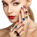Maitys 700 Glitter Nail Wraps - Self-Adhesive Polish Strips for Women & Girls | Nail Art Decals with File - 50 Sheets - Buy Online on GoSupps.com
