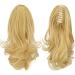 Sofeiyan 13 Long Curly Ponytail Extension - Ash Blonde & Bleach Blonde - Natural Synthetic Hairpiece for Women - Buy Online on GoSupps.com