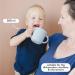 Bubba Bear Baby Cup with Straw | Weighted Sippy Cup for Babies 6+ Months | Non-Spill Bottle for Toddlers | Easy to Hold & Clean Water Bottle with Snack Pot Lid - Storm Grey - Buy Online on GoSupps.com
