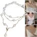 OralGos Fashion Double Strand Necklace - Charm Sweater Chain for Parties & Weddings - Long Plastic Necklace - Buy Online on GoSupps.com