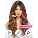 WOKESTAR Long Highlight Brown Synthetic Hair Wig with Curtain Fringe for Women - Buy Online on GoSupps.com