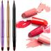 WLLHYF 3PCS Dual End Lip Brush Concealer Brushes Retractable Lipstick Eyeshadow Foundation Makeup Brush Travel Size Lipstick Brush With Cap(Gold/Purple/Black) - Buy Online on GoSupps.com