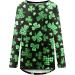St. Patrick's Day Women's Printed Sweater Tunic - Long Sleeve Blouse for Casual Wear in Large Black - Buy Online on GoSupps.com
