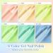 Shining She Gel Nail Polish Set - 6 Colours Cyan, Green, Blue, Coral, Pastel - Soak-Off UV/LED Manicure Gift for Women - 8ML - Buy Online on GoSupps.com