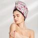 Buy Tulip Flowers Watercolor Microfiber Hair Towel - Soft Super Absorbent Quick Dry Wrap for Long Curly & Thick Hair | Coral Velvet Hair Cap for Women - Buy Online on GoSupps.com