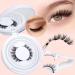 Magnetic Eyelashes Natural Look Magnetic Lashes with Applicator No Glue Magnetic False Eyelashes Kit Clear Band Lashes Wispy Reusable Eyelashes without Eyeliner by calphdiar