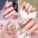Mwoot Nail Stencil Stamp Set - 4 Geometric Leopard Pattern Plates for French Nail Art Manicure - International Shipping Available - Buy Online on GoSupps.com